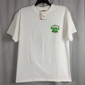 Hard Rock Cafe White Tee with Green Logo